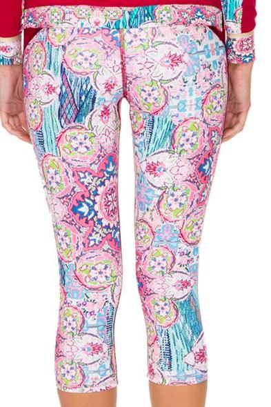 Luli Fama Azucar Cross Waistband Capri Legging